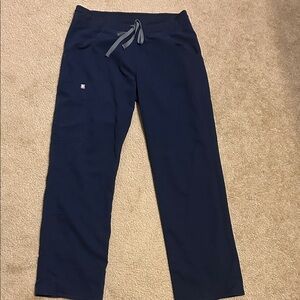 Figs Technical Collection Navy Scrub Pants with Drawstring - S